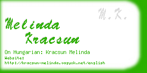 melinda kracsun business card